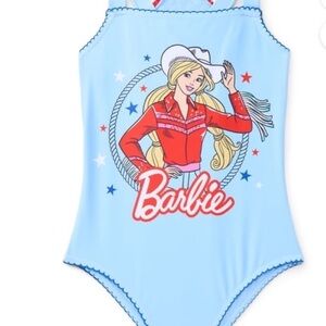 Barbie Girls Light Blue Kids Swimwear with Red Accents